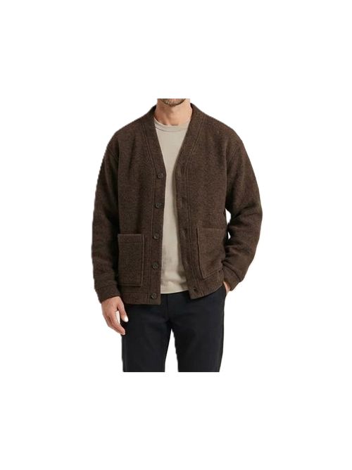 Universal Works Wool Fleece Advance Cardigan Universal Works. | 35788BROWN